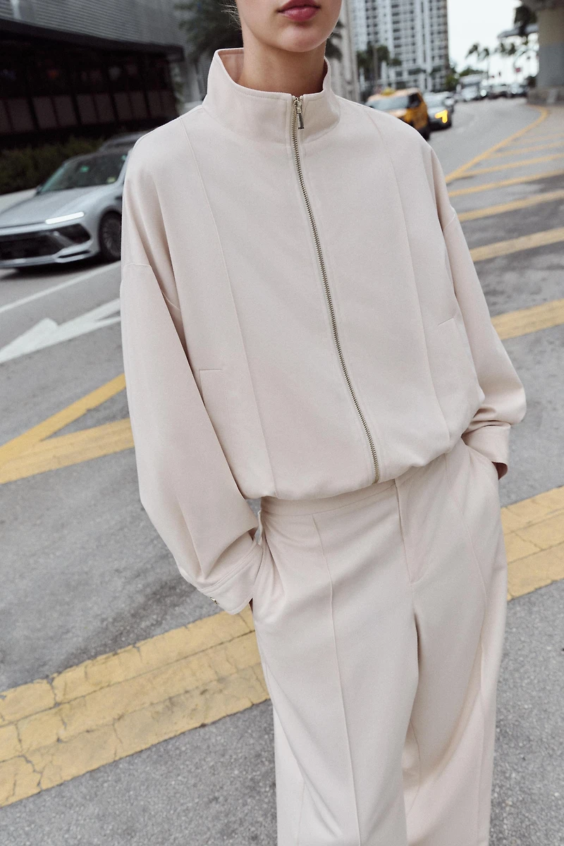 HIGH COLLAR BOMBER JACKET