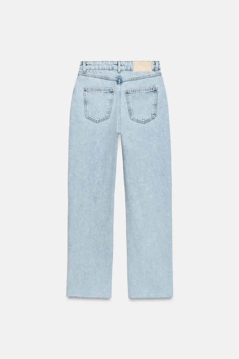 Z1975 HIGH-WAISTED CRISS-CROSS WAIST STRAIGHT JEANS