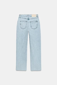 Z1975 HIGH-WAISTED CRISS-CROSS WAIST STRAIGHT JEANS
