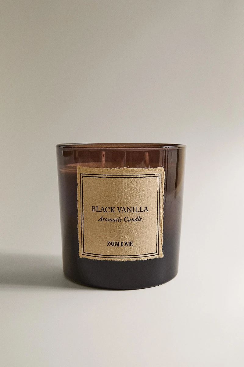 (350 G) BLACK VANILLA SCENTED CANDLE