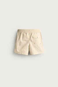 PAISLEY MID-LENGTH SWIM TRUNKS