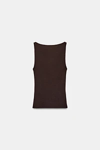 MINIMAL SLEEVELESS T-SHIRT