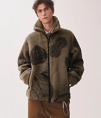 CEDRIC GROLET WOOL JACQUARD OVERSHIRT