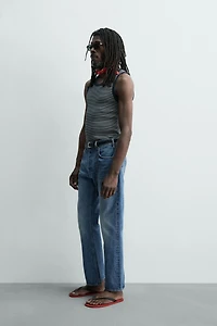 T-SHIRT SANS MANCHES JACQUARD RAYURES X AARON LEVINE