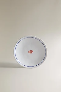 MARINE ANIMAL STONEWARE SIDE PLATE