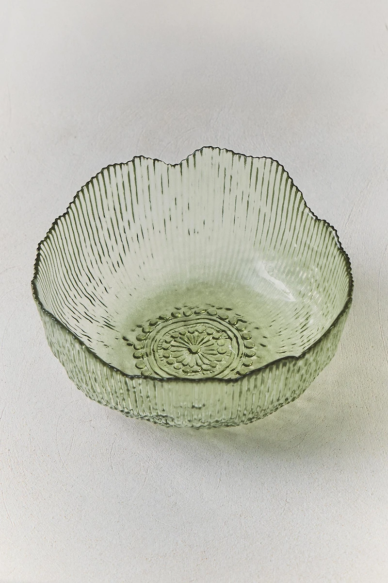 SALADIER VERRE RECYCLABLE RELIEF
