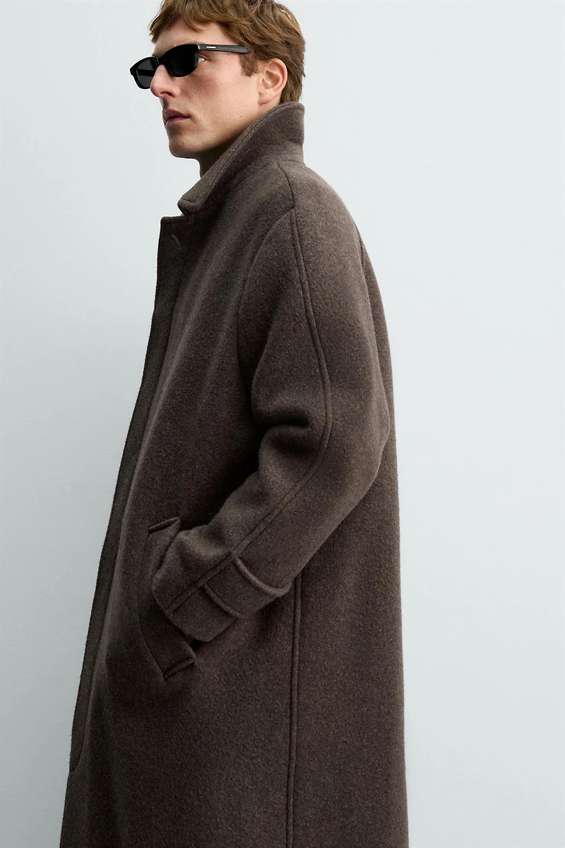 DOUBLE BREASTED MANTECO® WOOL BLEND COAT AARON LEVINE X ZARA
