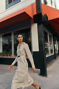 BELTED MIDI DRESS