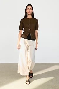 Short sleeve cardigan