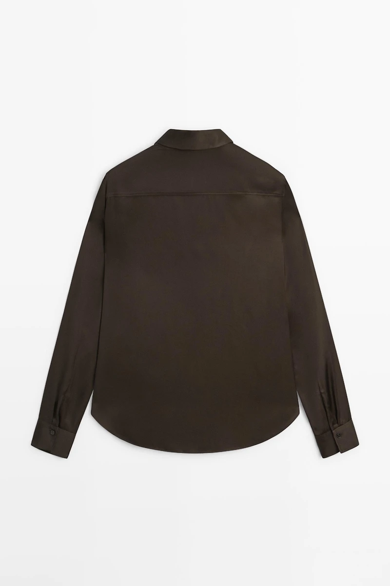 Flowing satin shirt