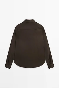 Flowing satin shirt