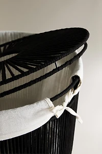 FABRIC-LINED LAUNDRY HAMPER