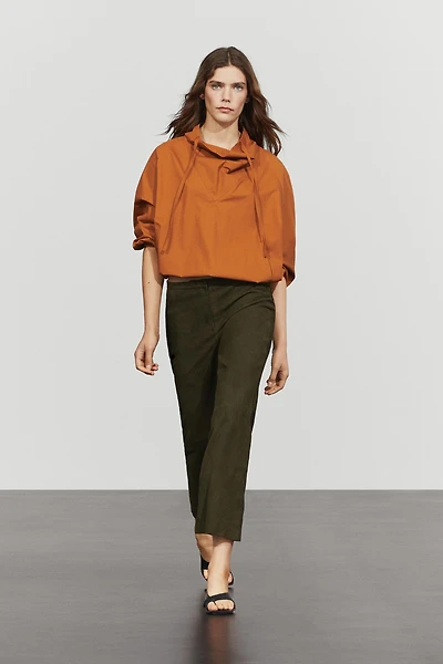Suede leather pants