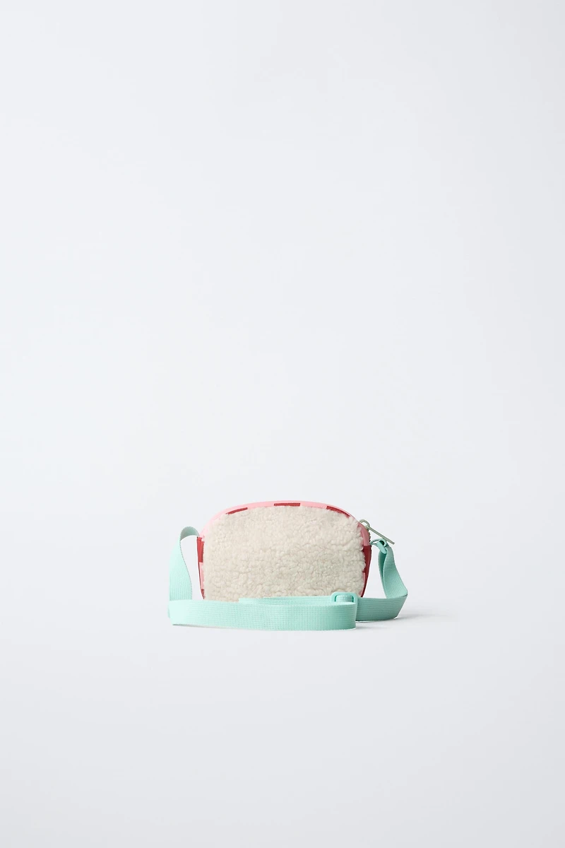 MINNIE MOUSE © DISNEY FAUX SHEARLING CROSSBODY BAG