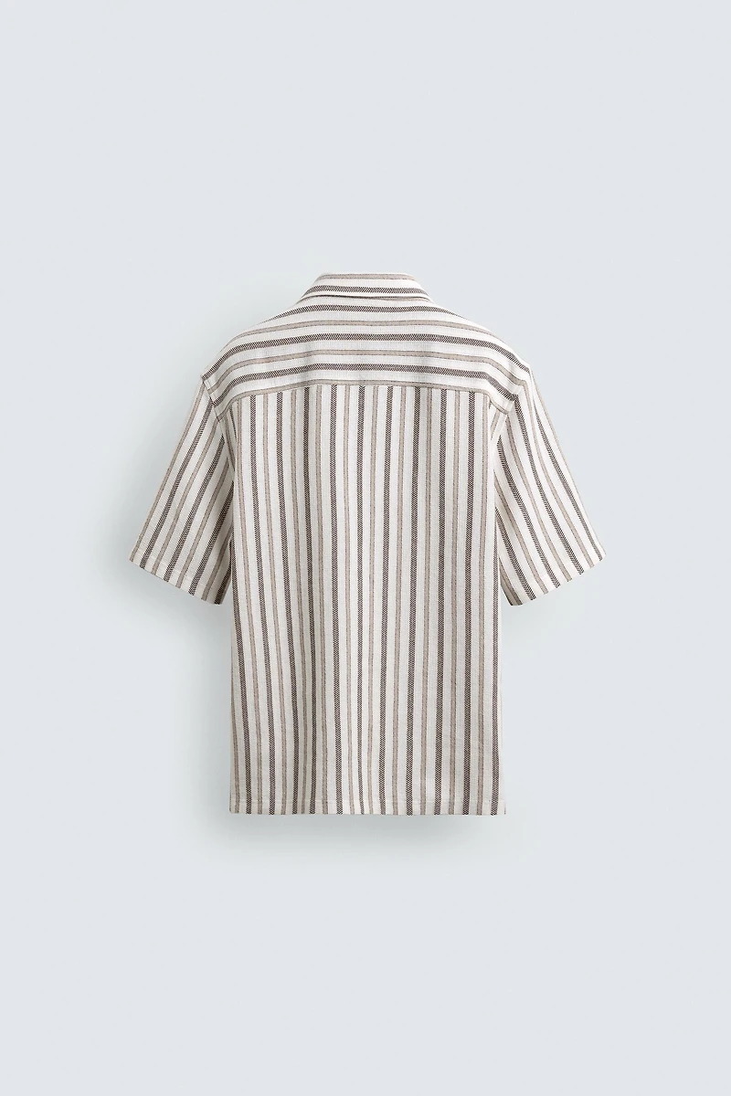 REGULAR FIT STRIPED JACQUARD SHIRT