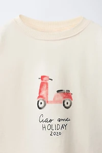 MOTORCYCLE PRINT T-SHIRT