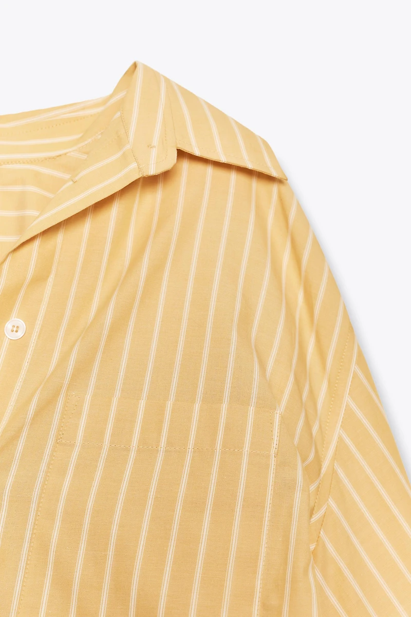 STRIPED OVERSIZED POPLIN SHIRT