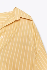 STRIPED OVERSIZED POPLIN SHIRT
