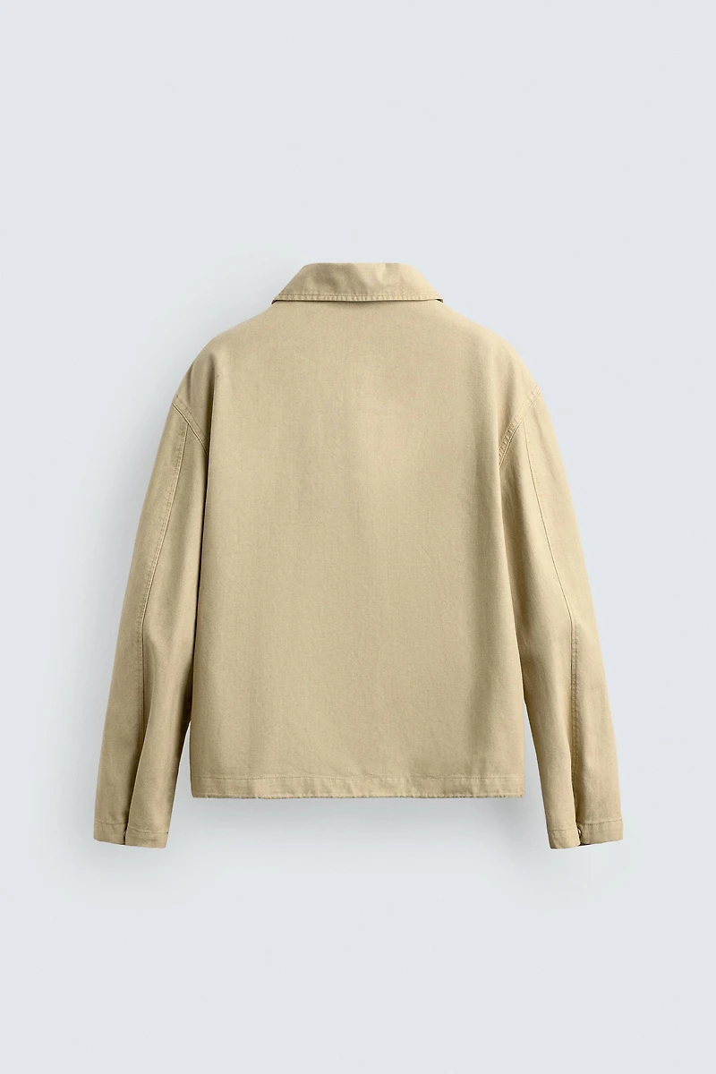 RELAXED FIT JACKET WITH CONTRAST LINING
