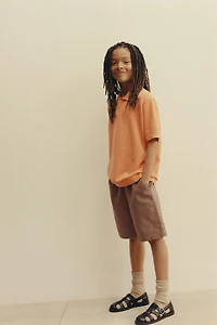 PLAIN TEXTURED POLO SHIRT