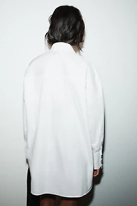 CHEMISE EN POPELINE AVEC CRAVATE