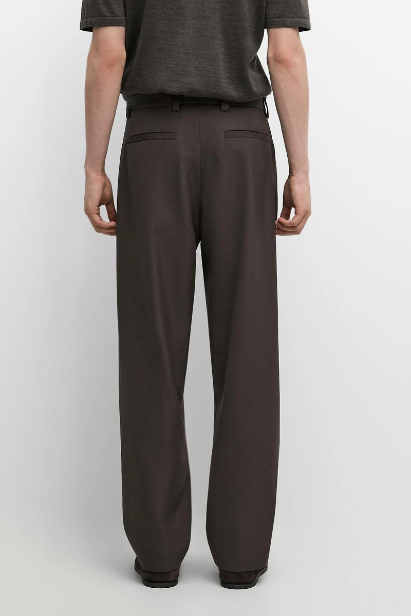 100% cool wool total look pants