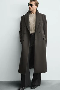 DOUBLE BREASTED WOOL BLEND MANTECO® LIMITED EDITION COAT