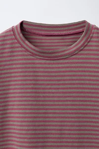 T-SHIRT IMPRIMÉ À RAYURES