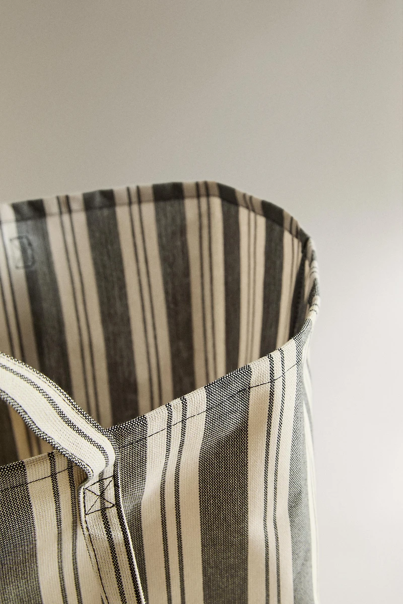 STRIPED COTTON LAUNDRY BAG