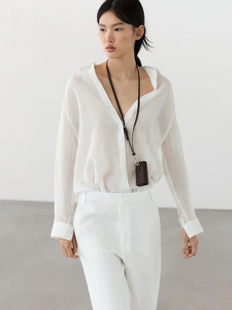 Pantalon fluide 100 % lin