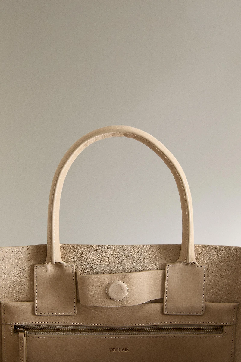 SAC CABAS CUIR NOBUCK
