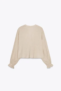 SHORT EMBROIDERED EYELET BLOUSE
