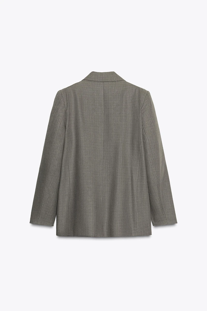 DOUBLE BREASTED BLAZER WITH SHOULDER PADS
