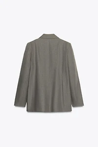 DOUBLE BREASTED BLAZER WITH SHOULDER PADS