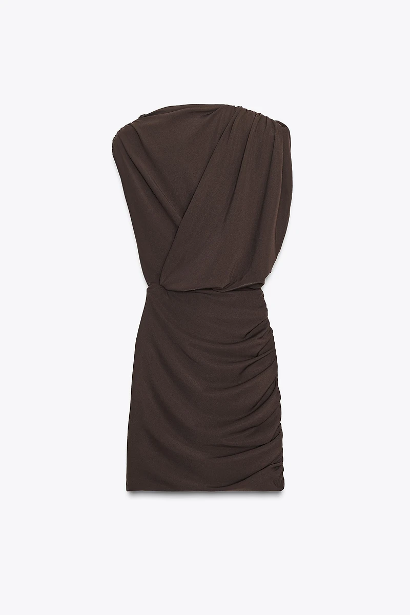 SHORT DRESS WITH SHOULDER PADS