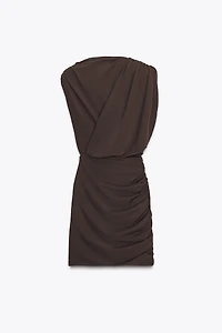 SHORT DRESS WITH SHOULDER PADS