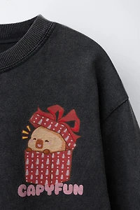 WASHED EFFECT CAPYBARA CAPYFUN © T-SHIRT