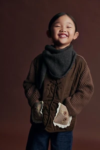 COMBINATION KNIT PADDED JACKET