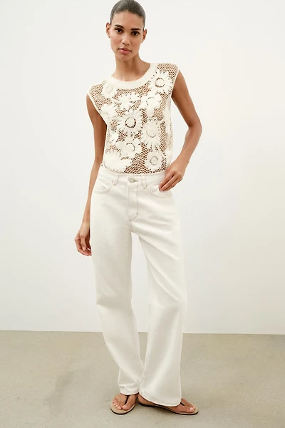 CROCHET FLORAL TOP