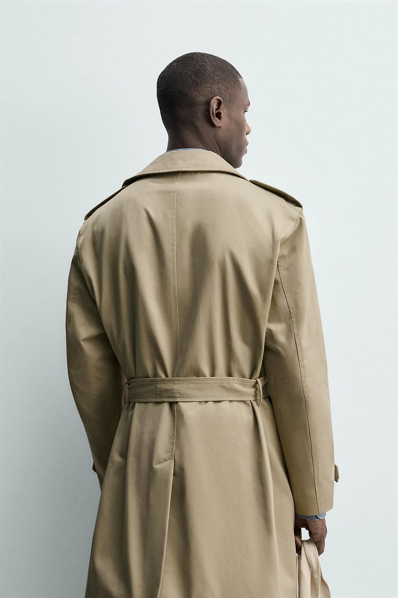 REGULAR FIT DOUBLE BREASTED TRENCH COAT