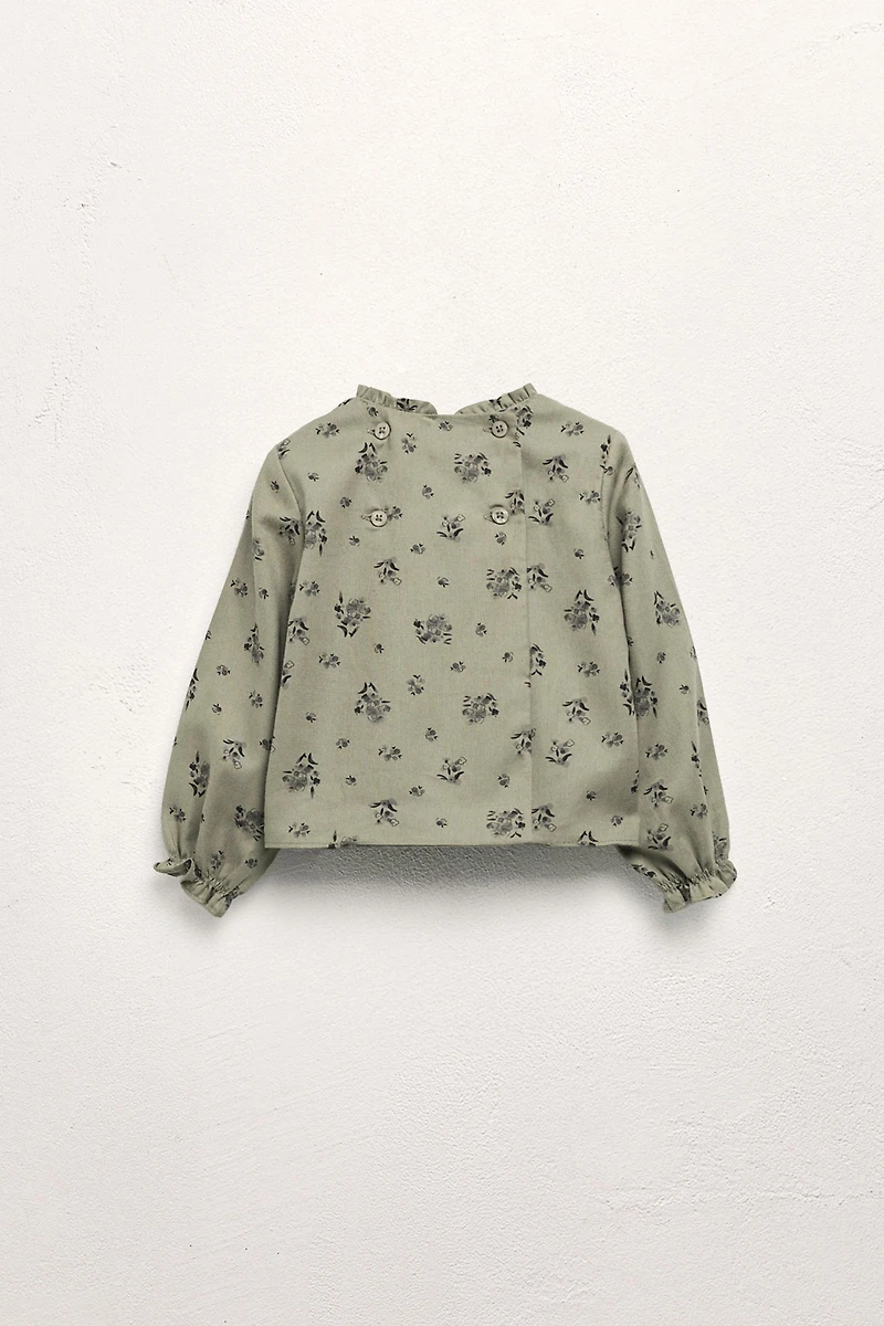 RUFFLED FLORAL BLOUSE LIMITED EDITION