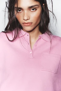 POCKET KNIT POLO SHIRT