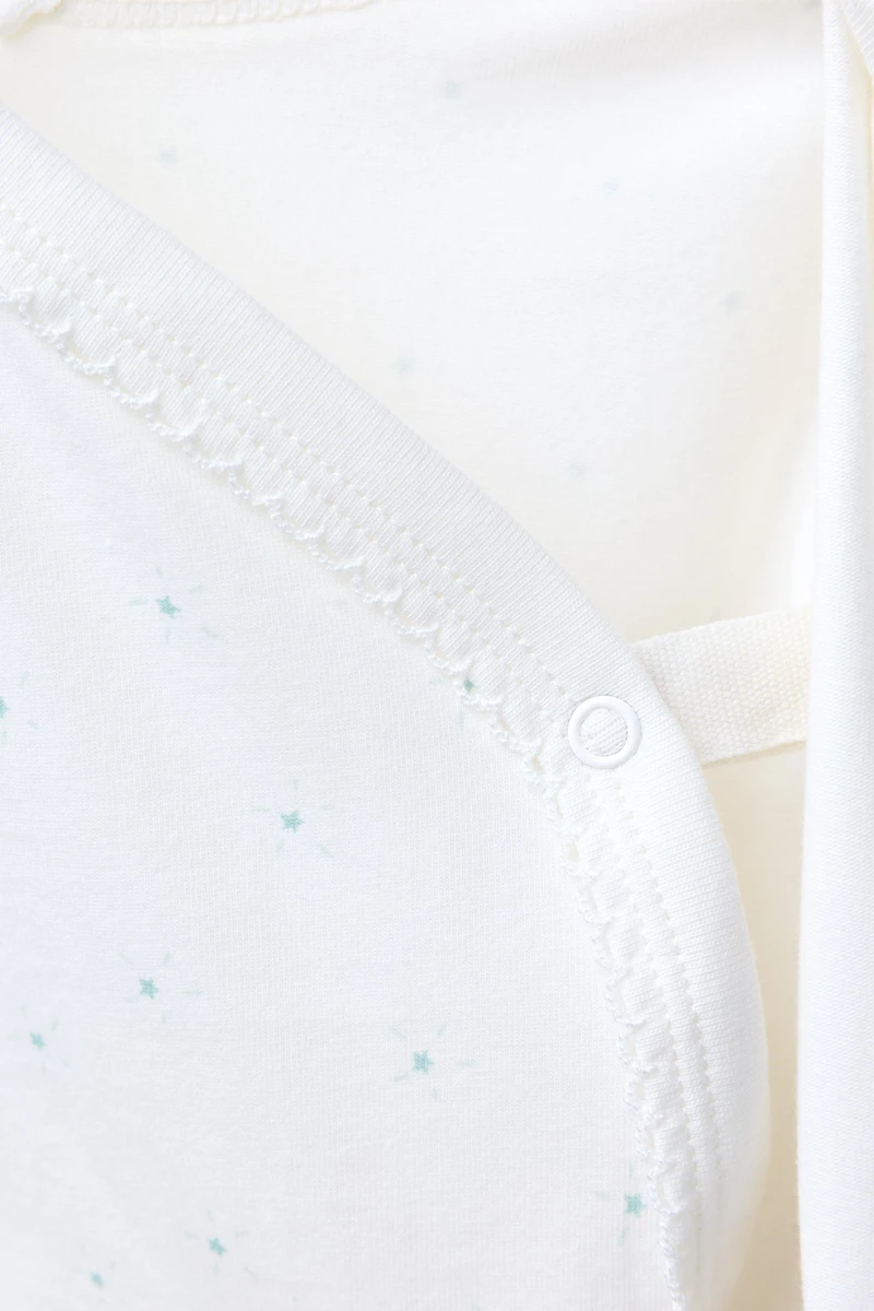 THREE-PACK OF KIMONO NECK STAR BODYSUITS