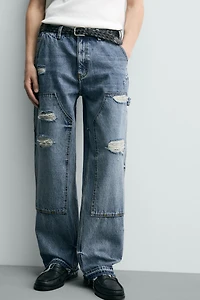 RELAXED FIT CARPENTER POCKET JEANS