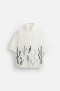 LINEN - VISCOSE CACTUS SHIRT