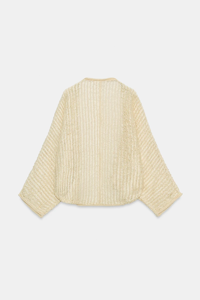 GILET OUVERT EN MAILLE