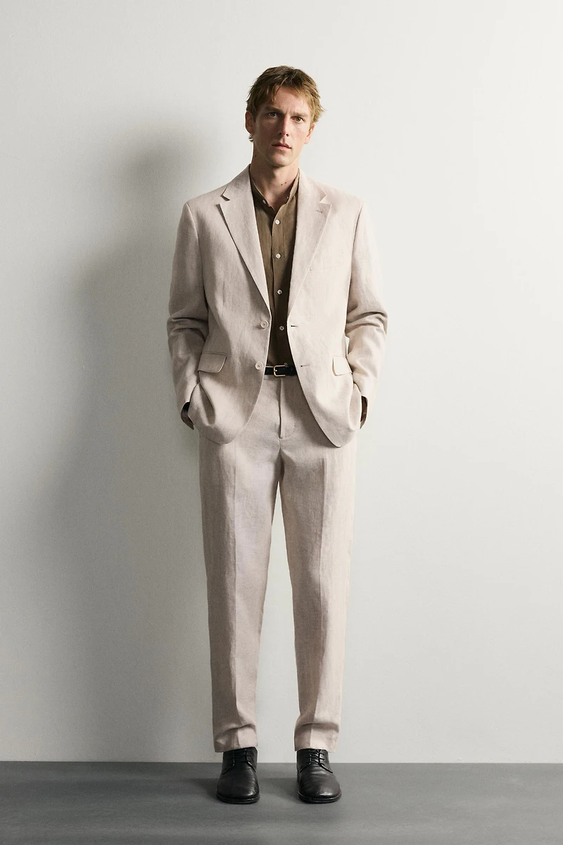 100% LINEN SUIT JACKET