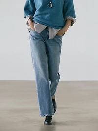 Jean straight taille basse