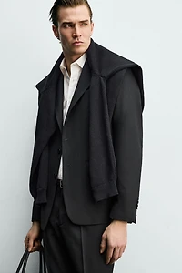 WOOL BLEND SUIT BLAZER