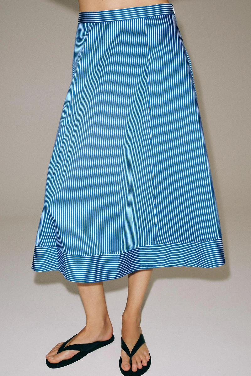ZW COLLECTION STRIPED A-LINE SKIRT